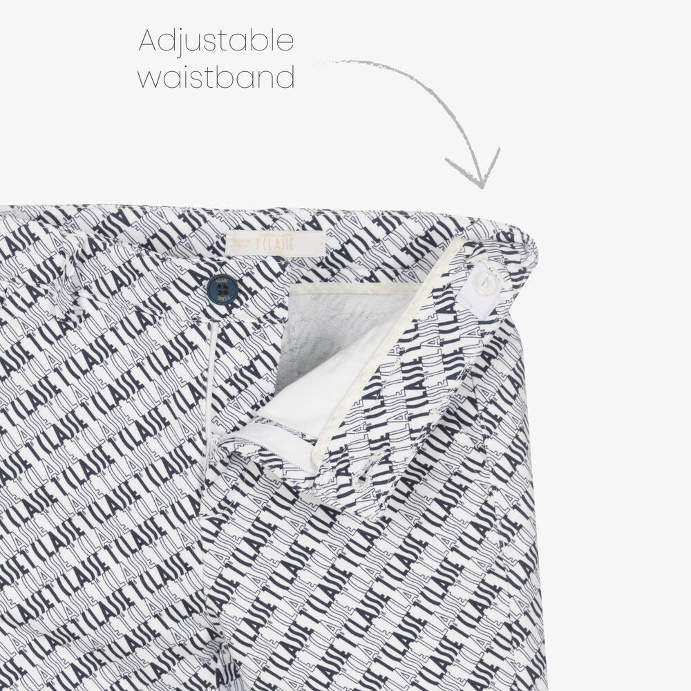 Alviero Martini-Boys White Cotton Shorts | Childrensalon Outlet