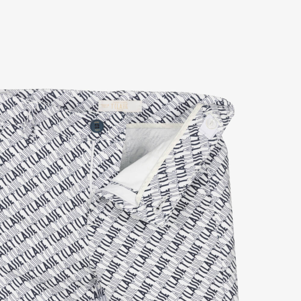 Alviero Martini-Boys White Cotton Shorts | Childrensalon Outlet