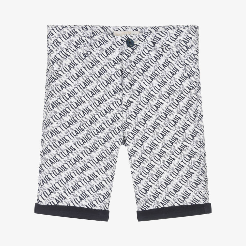 Alviero Martini - Boys White Cotton Shorts  | Childrensalon