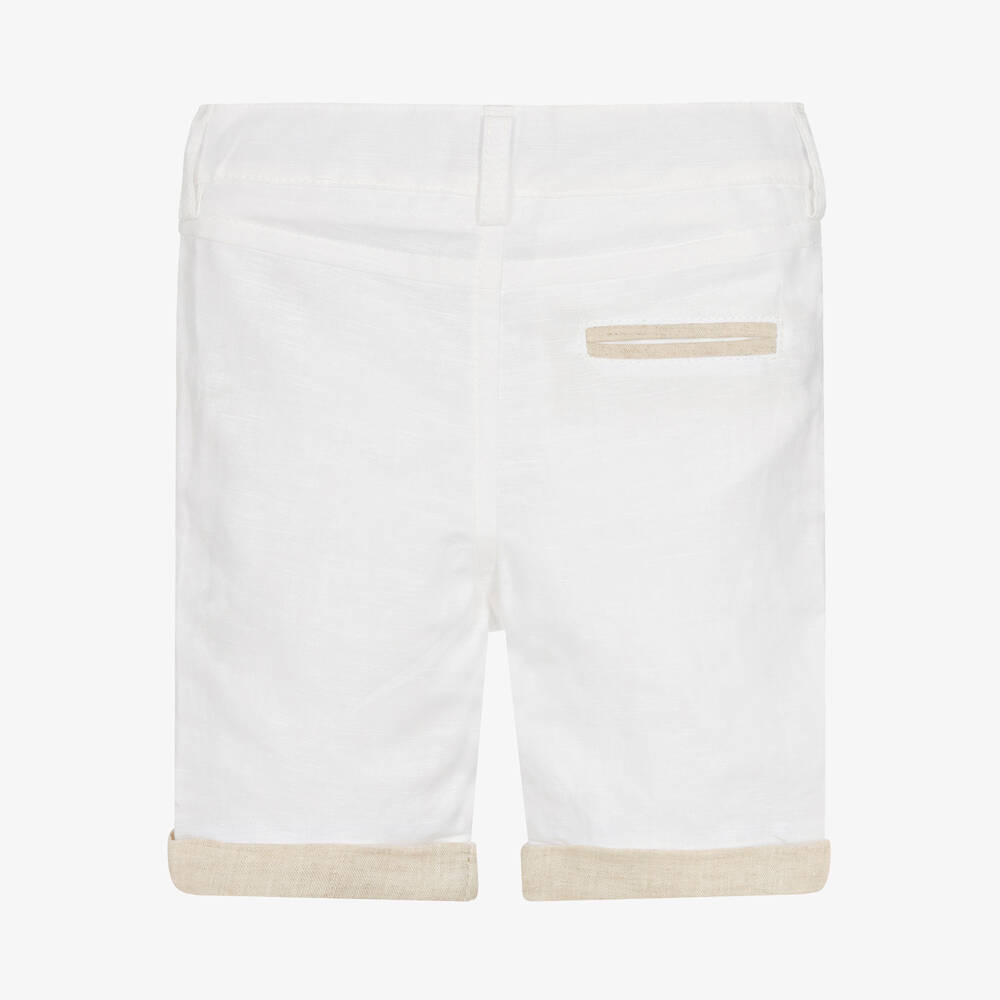Alviero Martini-Boys White Geo Map Shorts | Childrensalon Outlet