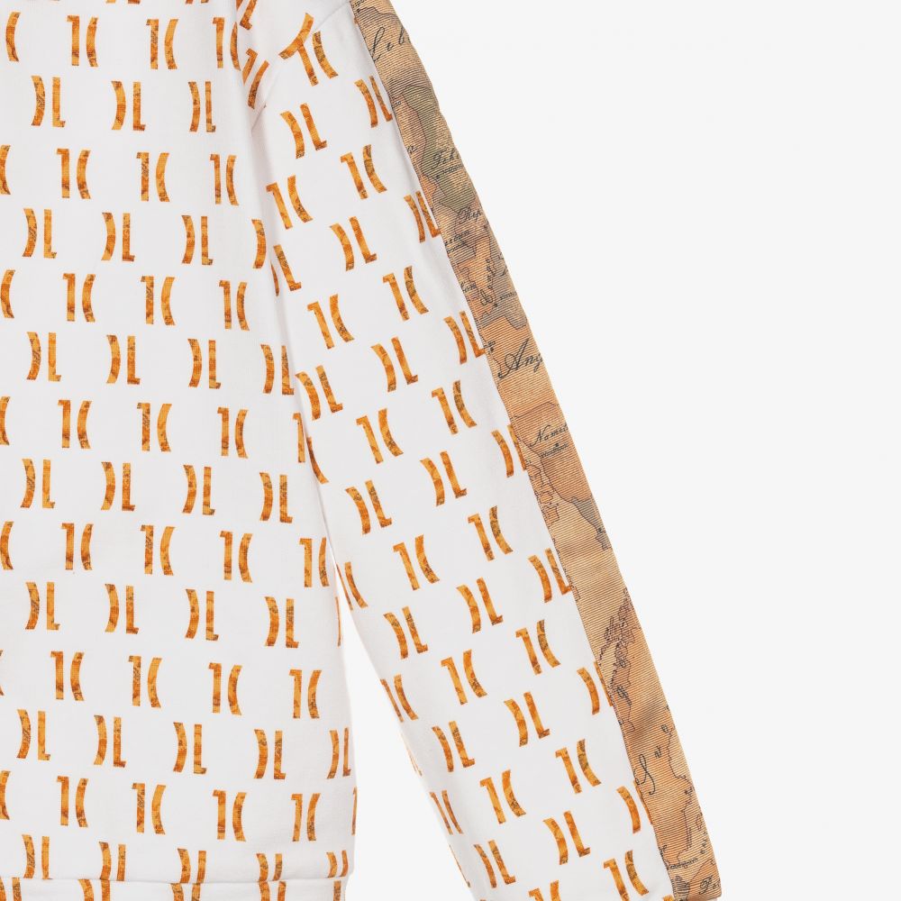 Alviero Martini-Boys White Geo Map Tracksuit | Childrensalon Outlet