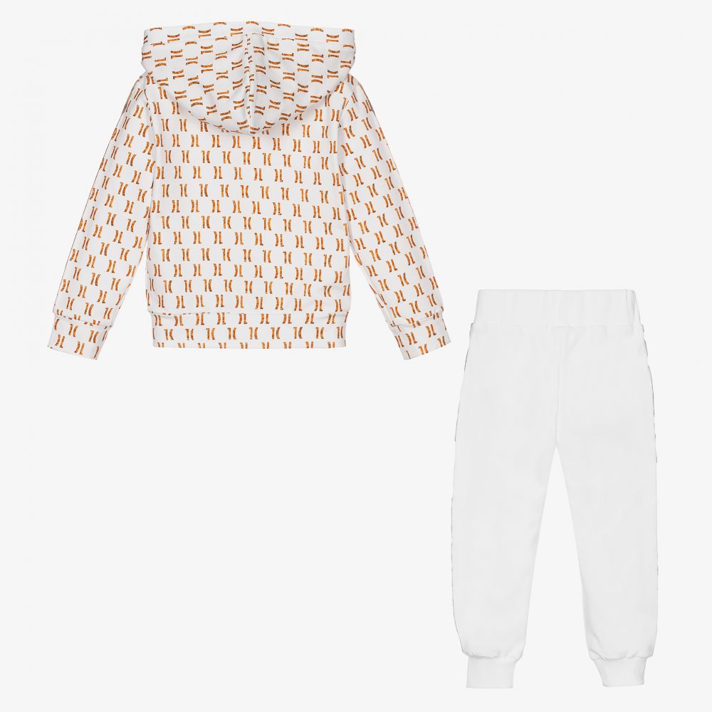 Alviero Martini-Boys White Geo Map Tracksuit | Childrensalon Outlet