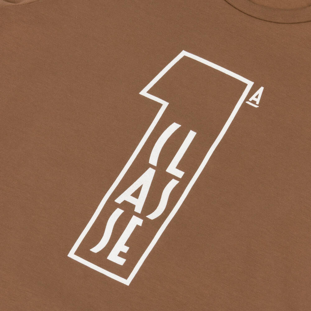 Alviero Martini-Brown 1a Classe Cotton T-Shirt  | Childrensalon Outlet