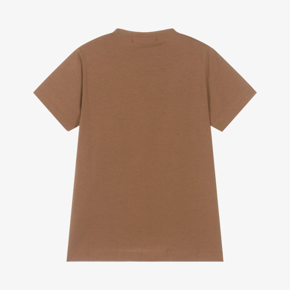 Alviero Martini-Brown 1a Classe Cotton T-Shirt  | Childrensalon Outlet