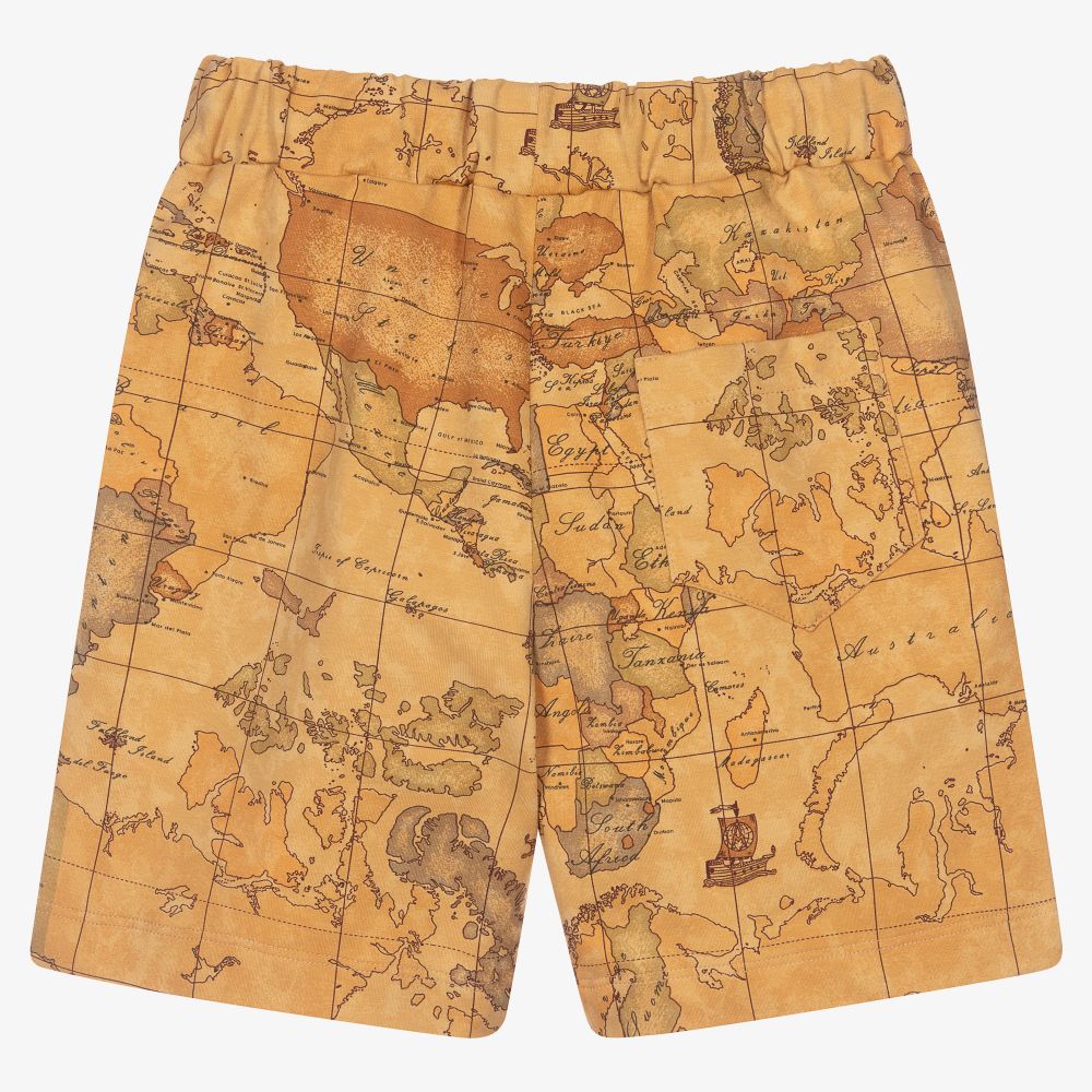 Alviero Martini Dark Beige Geo Map Shorts Childrensalon Outlet
