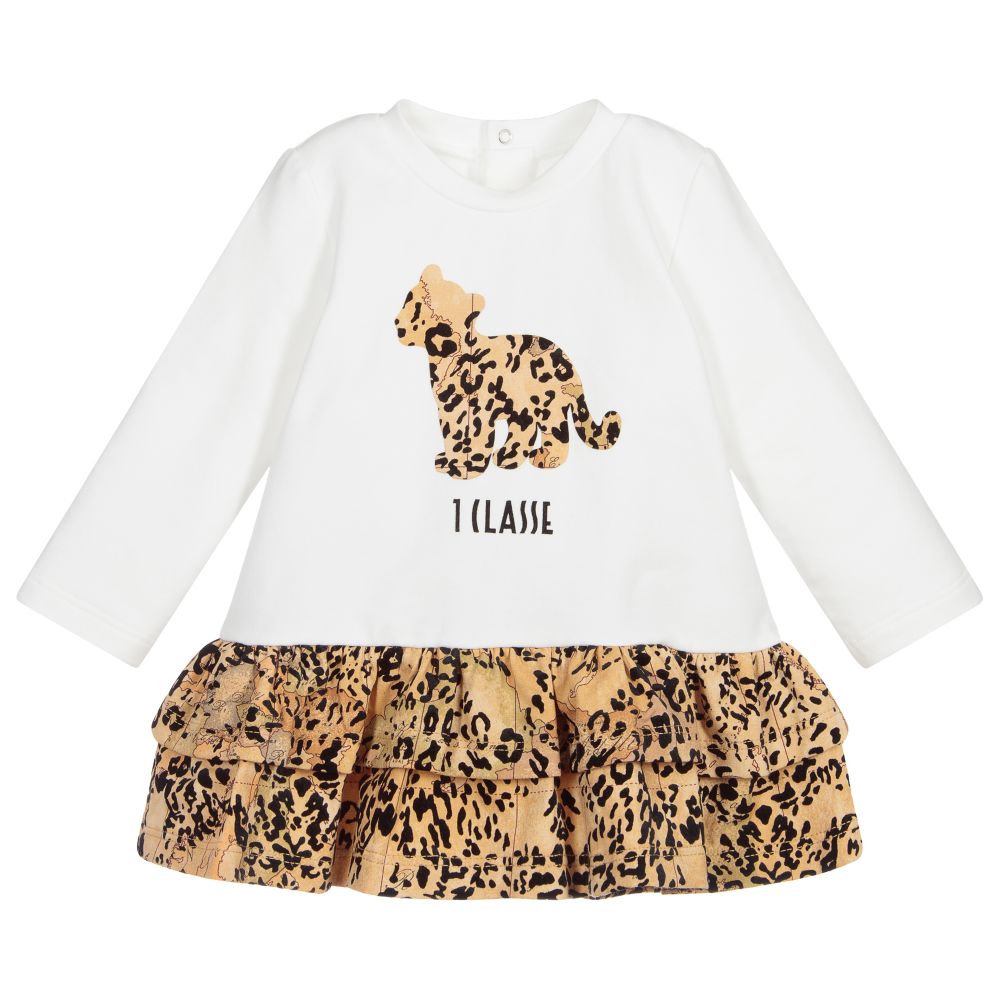 Alviero Martini - Geo Map Leopard Baby Dress | Childrensalon