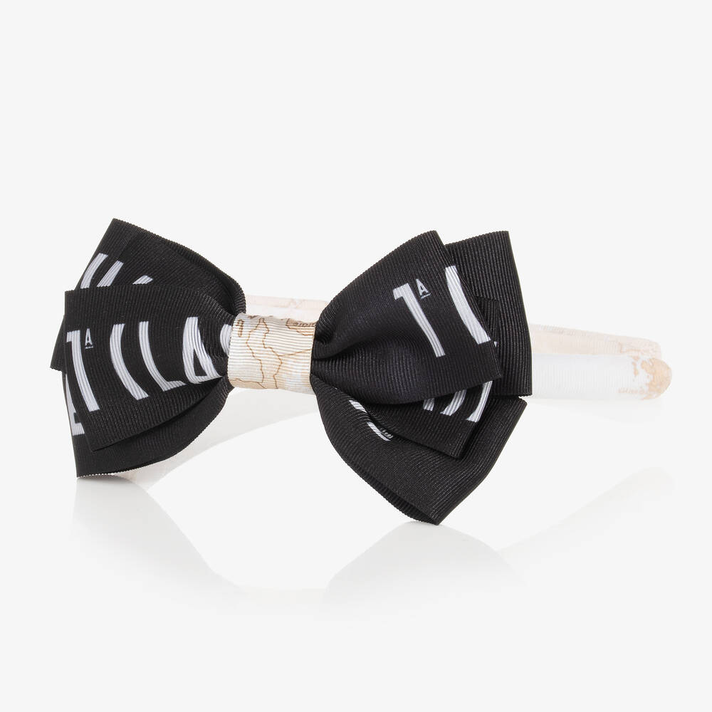 الفيرو مارتيني-طوق للشعر قطن جيرسي لون بيج للبنات | Childrensalon Outlet