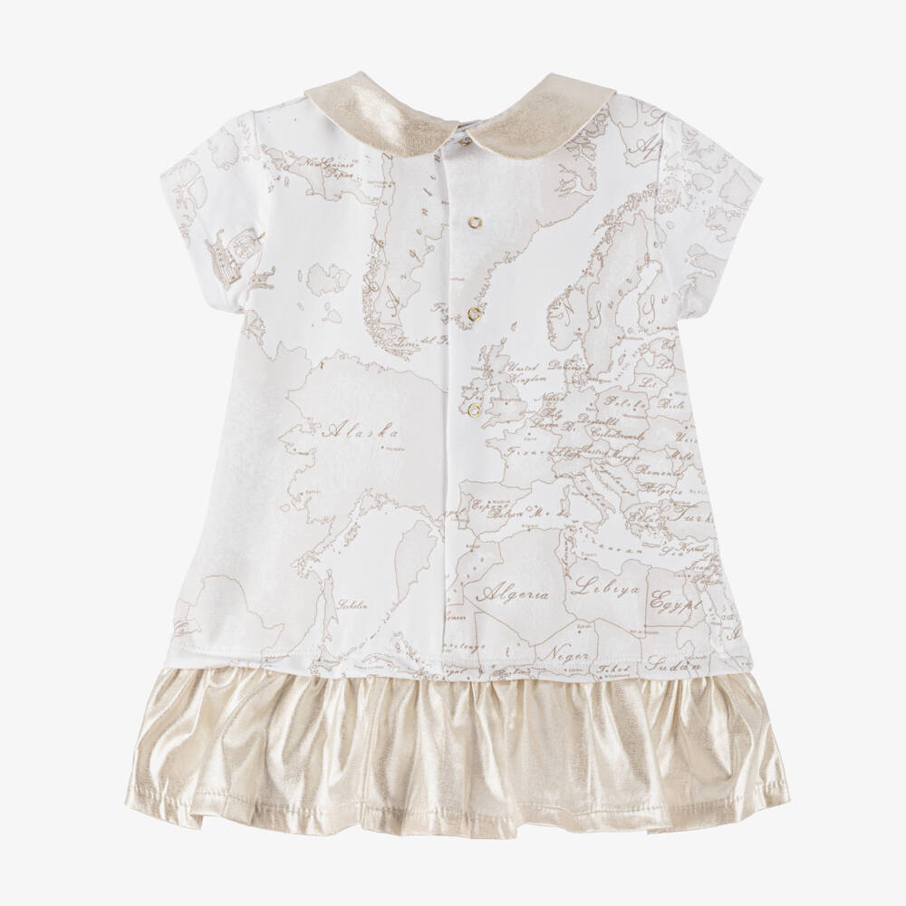 Alviero Martini-فستان قطني أنيق للبنات بلمسات ذهبية | Childrensalon Outlet
