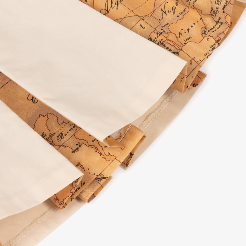 Alviero Martini-Girls Elegant Beige Geo Print Skirt | Childrensalon Outlet