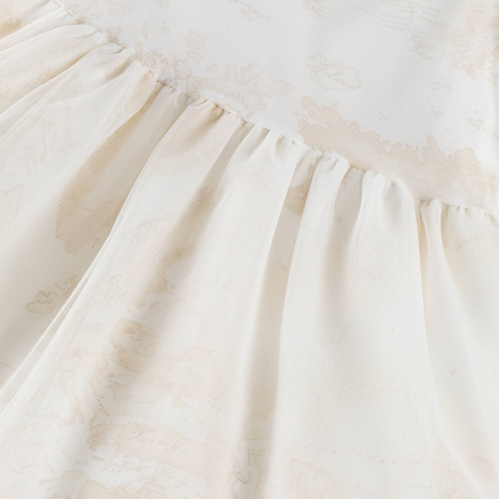 Alviero Martini-Платье из хлопка и тюля с географическим узором для девочек | Childrensalon Outlet