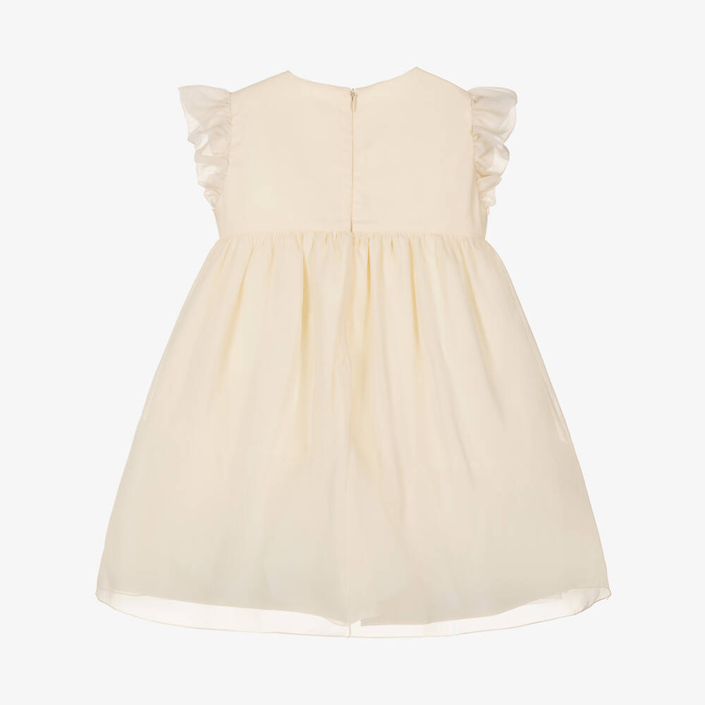 Alviero Martini-Girls Ivory Chiffon Geo Map Dress | Childrensalon Outlet