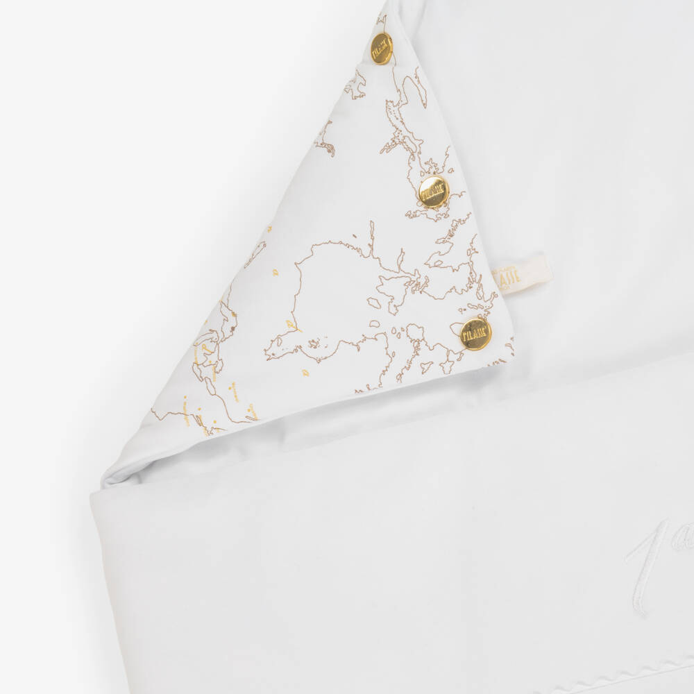 Alviero Martini-Girls Ivory Map-Print Cozy Nest | Childrensalon Outlet