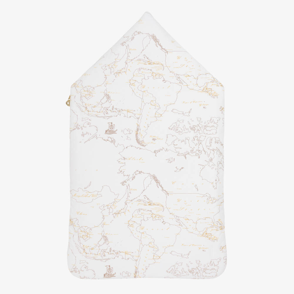 Alviero Martini-Girls Ivory Map-Print Cozy Nest | Childrensalon Outlet
