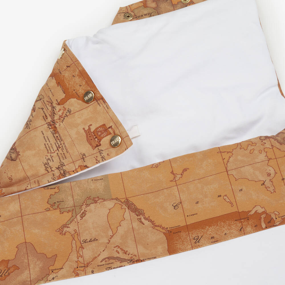 Alviero Martini-Girls Ivory & Sand Map Print Nest | Childrensalon Outlet