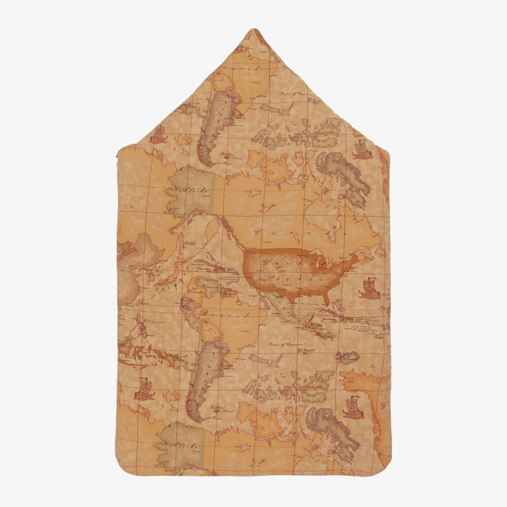 Alviero Martini-Girls Ivory & Sand Map Print Nest | Childrensalon Outlet