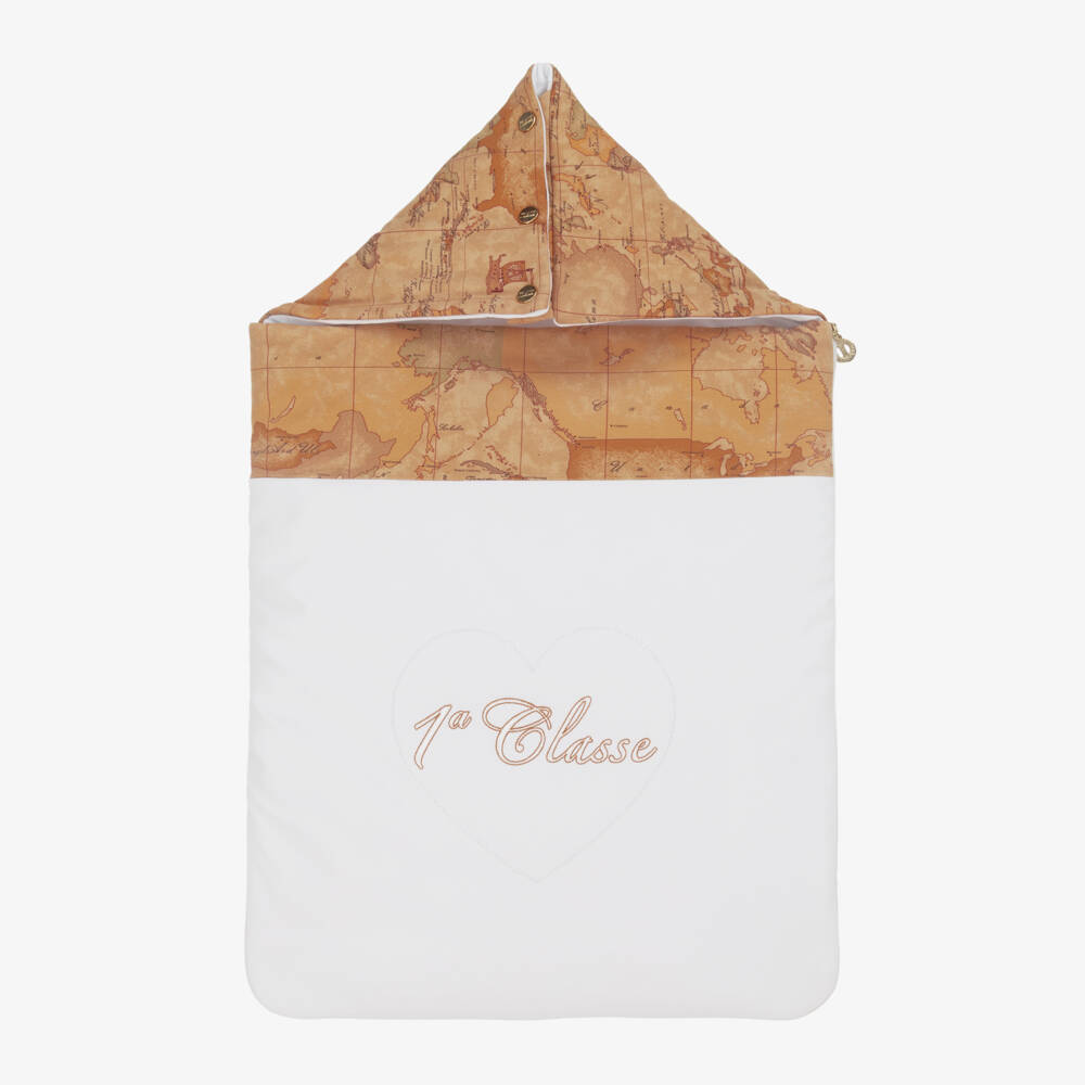 Alviero Martini-Girls Ivory & Sand Map Print Nest | Childrensalon Outlet