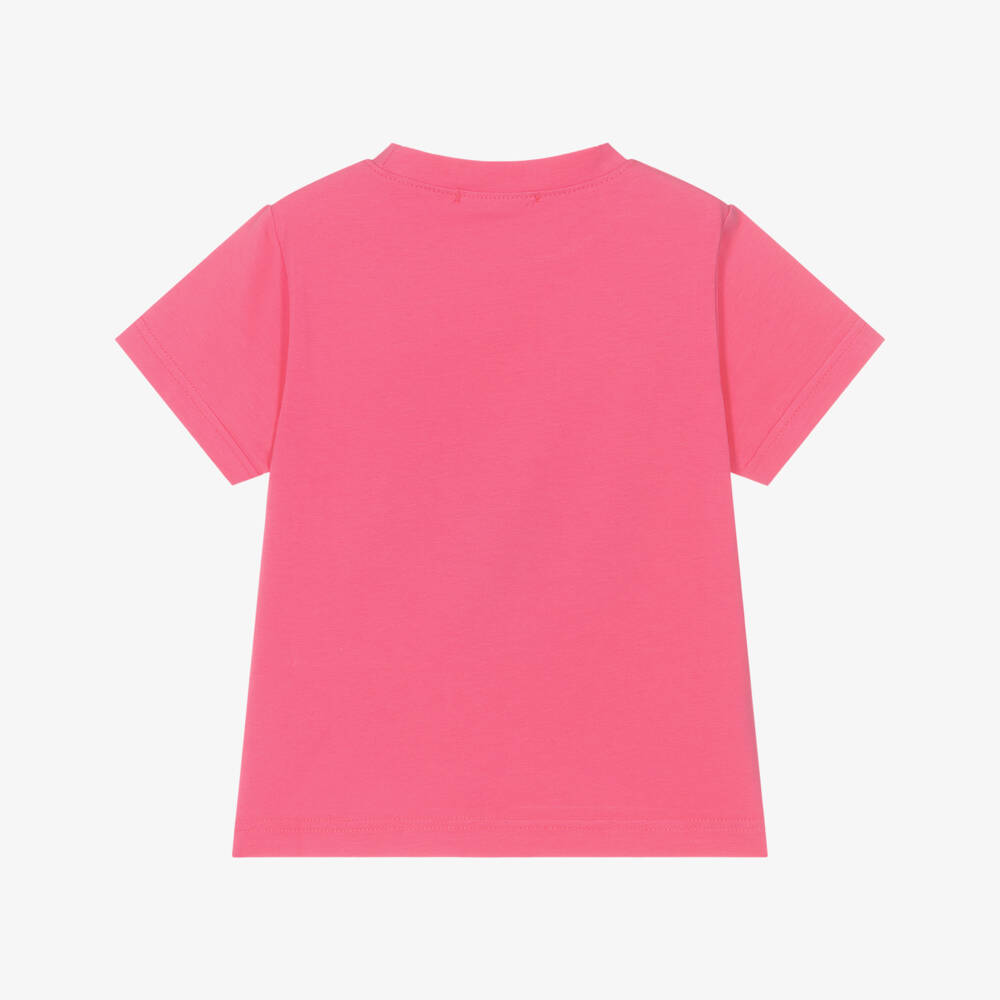 Alviero Martini-Girls Pink Cotton Love Motif T-Shirt | Childrensalon Outlet