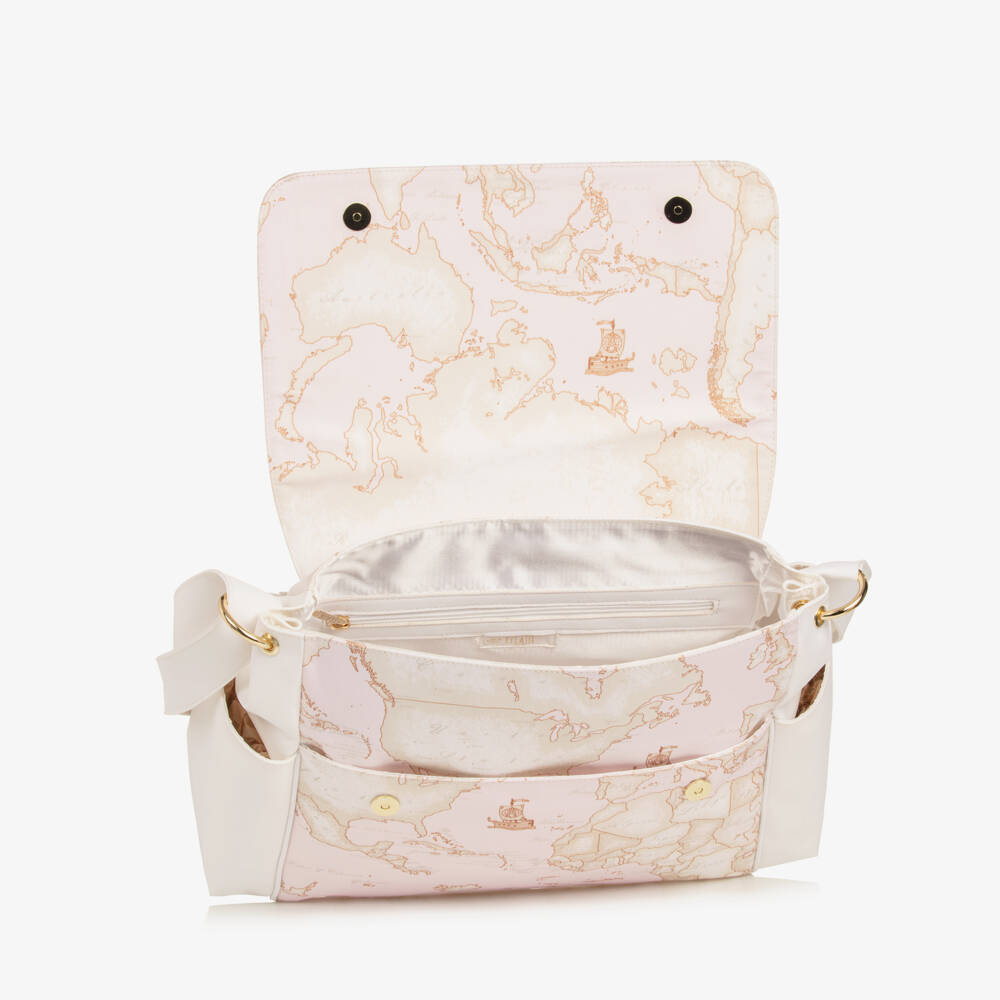 Alviero Martini-Girls Pink Geo Print Diaper Tote | Childrensalon Outlet