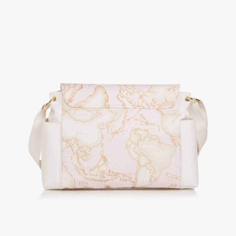 Alviero Martini-Girls Pink Geo Print Diaper Tote | Childrensalon Outlet
