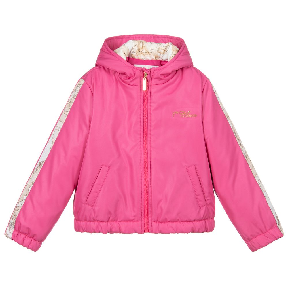Alviero Martini - Girls Pink Hooded Jacket | Childrensalon