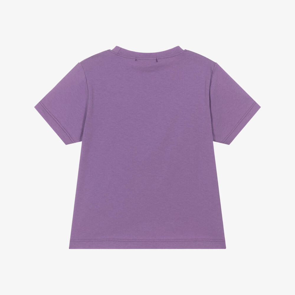 Alviero Martini-Girls Purple Cotton 1a Classe Graphic T-Shirt | Childrensalon Outlet