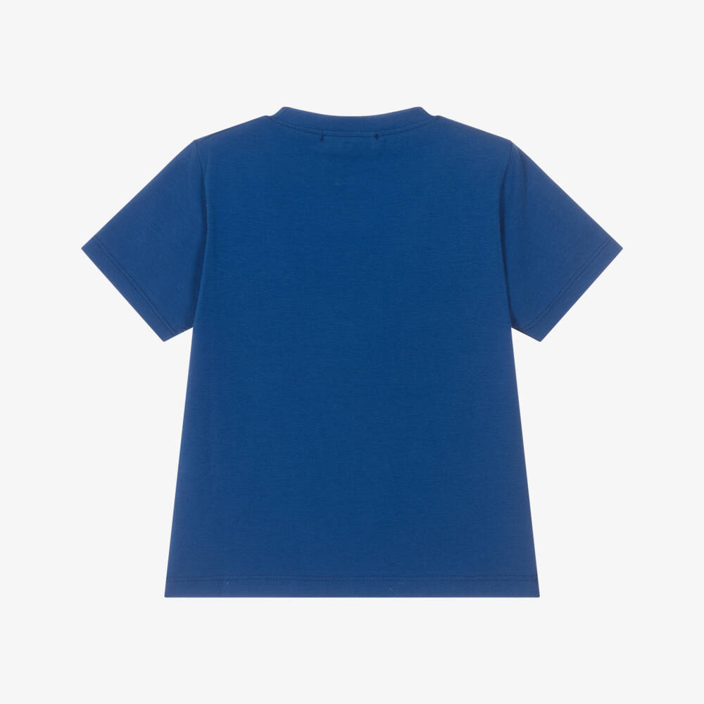 Alviero Martini-Girls Royal Blue Cotton 1a Classe Graphic T-Shirt | Childrensalon Outlet