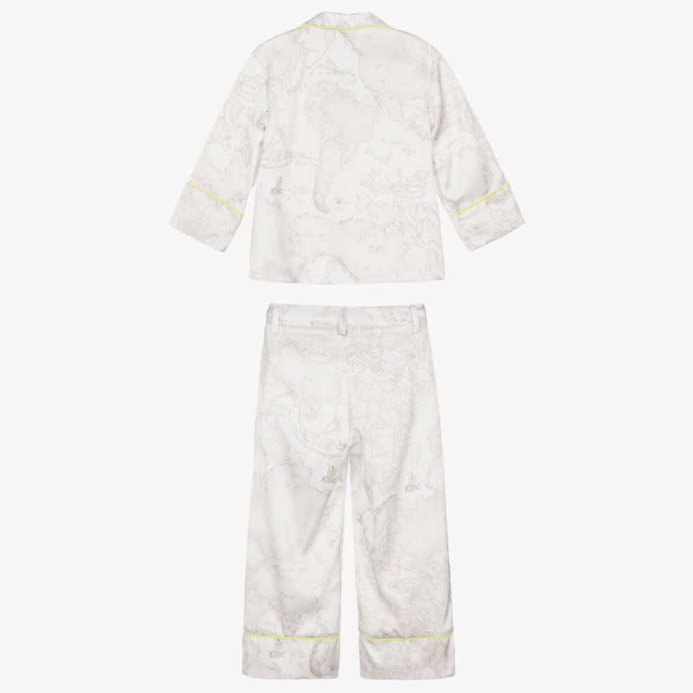 Alviero Martini-Атласный комплект с картой для девочек | Childrensalon Outlet