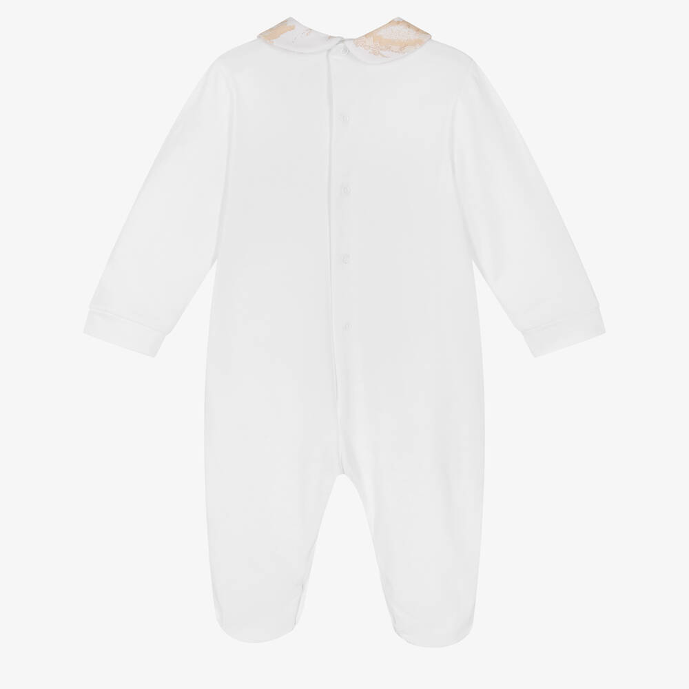 Alviero Martini-بيبي غرو قطن جيرسي لون أبيض للمولودات | Childrensalon Outlet