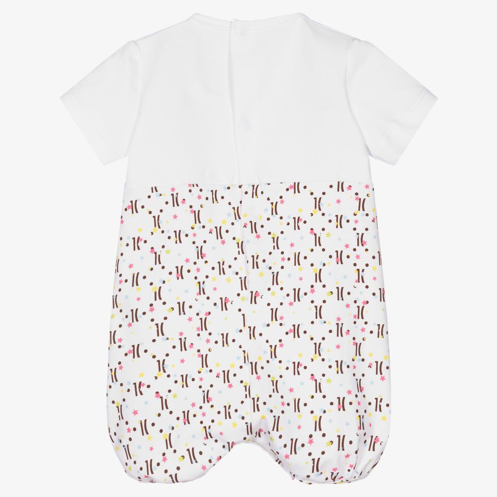 Alviero Martini-تبّان قطن جيرسي لون أبيض للمولودات | Childrensalon Outlet