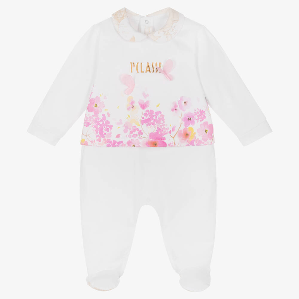 Alviero Martini - Dors-bien blanc fleurs Geo fille | Childrensalon