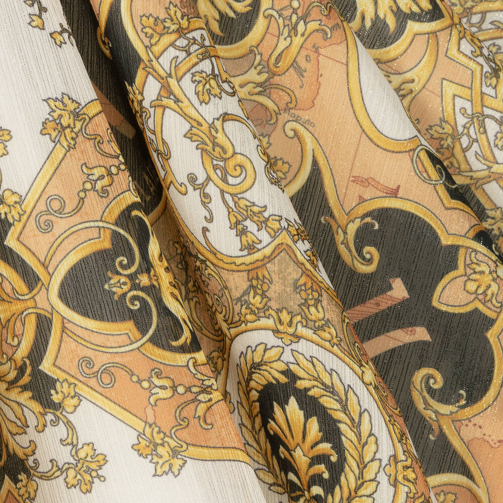 Alviero Martini-Girls White & Gold 1st Classe Dress | Childrensalon Outlet