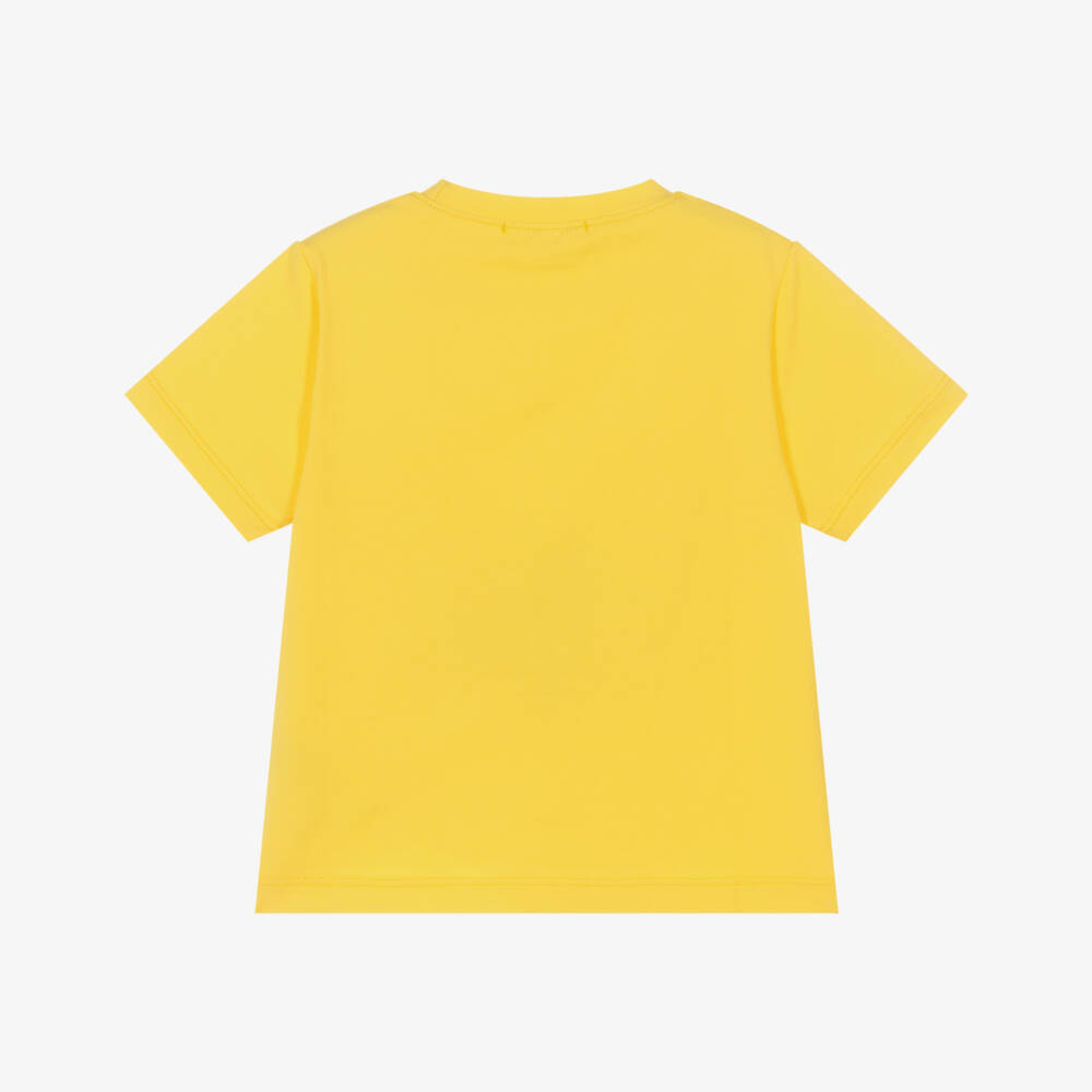 Alviero Martini-Girls Yellow Cotton 1a Classe Graphic T-Shirt | Childrensalon Outlet