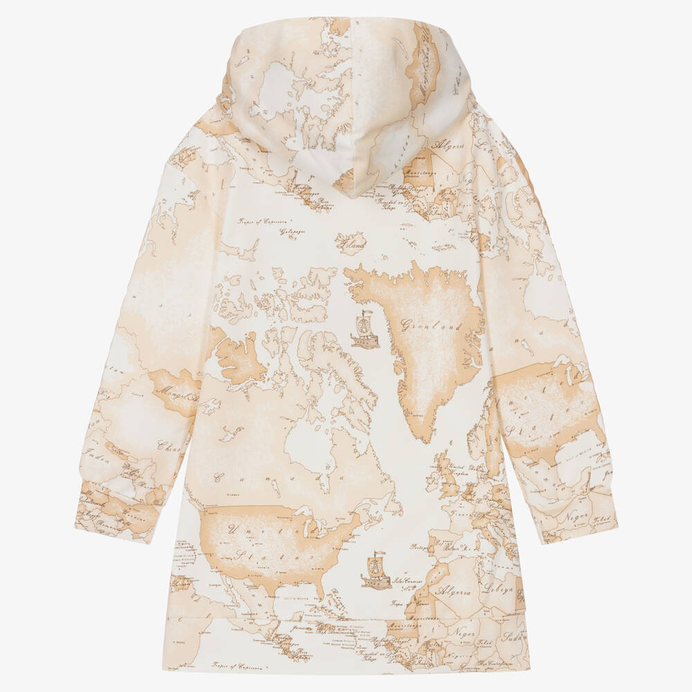 Alviero Martini Ivory & Beige Geo Map Dress Childrensalon Outlet
