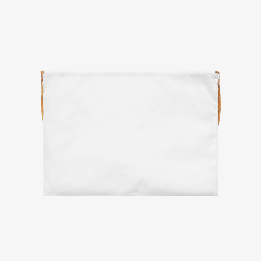Alviero Martini-Ivory & Geo Map Print Pouch (33cm) | Childrensalon Outlet