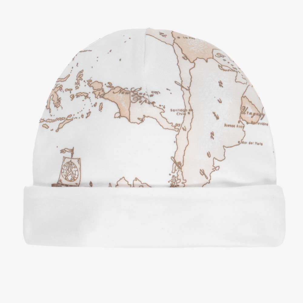 Alviero Martini-قبعة قطن جيرسي لون بيج فاتح للأطفال | Childrensalon Outlet