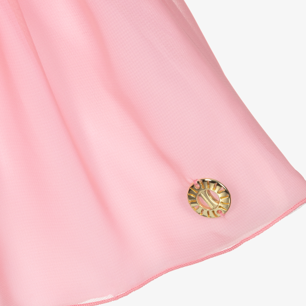 Alviero Martini-Pink Geo Map Chiffon Dress | Childrensalon Outlet