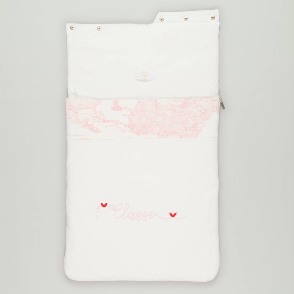 Alviero Martini-Preloved Pink Geo Map Baby Nest (70cm) | Childrensalon Outlet