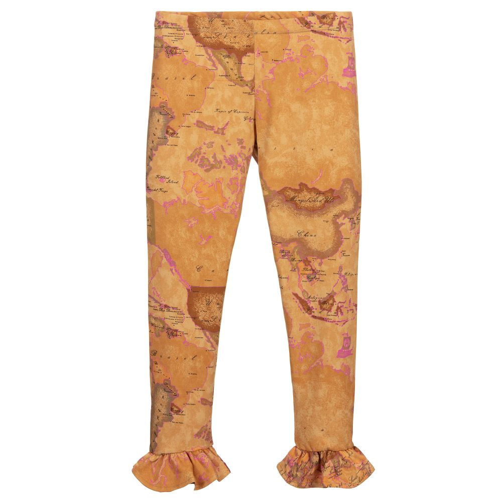 Alviero Martini - Legging beige Carte géo Ado | Childrensalon