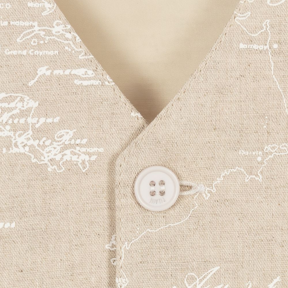 Alviero Martini-Teen Beige Linen Waistcoat | Childrensalon Outlet
