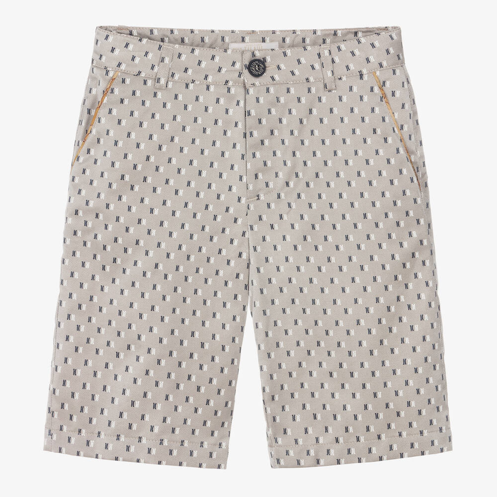 Alviero Martini - Short beige à monogrammes ado | Childrensalon