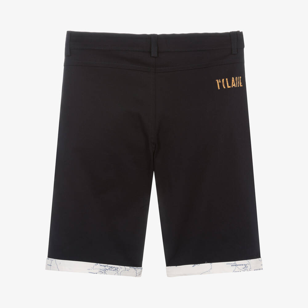 الفيرو مارتيني-Teen Boys Blue Cotton Geo Map Shorts | Childrensalon Outlet