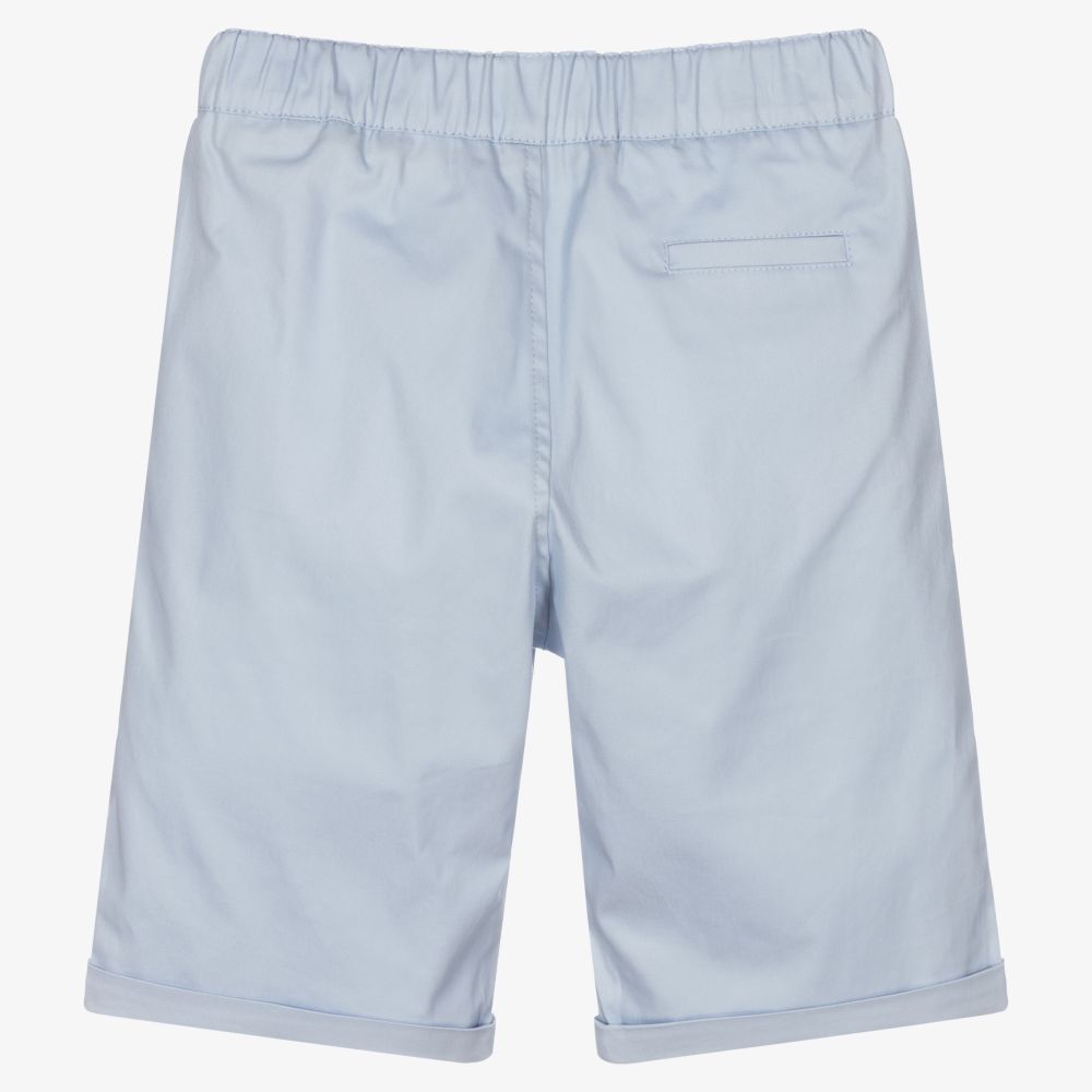 Alviero Martini-Teen Boys Blue Cotton Shorts | Childrensalon Outlet