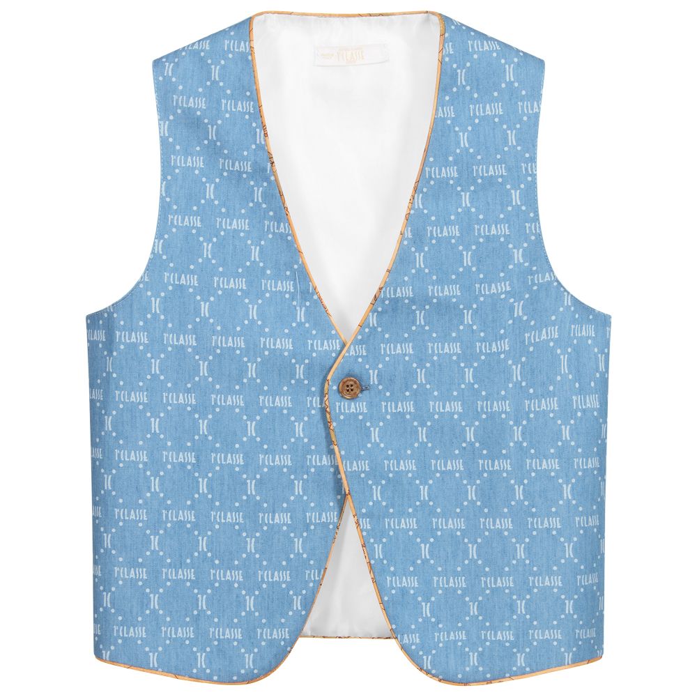 Alviero Martini - Gilet bleu 1a Ado garçon | Childrensalon