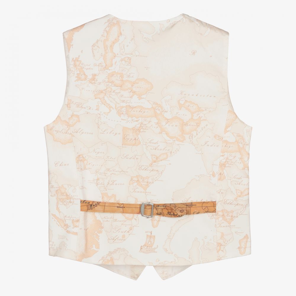 Alviero Martini-Teen Boys Geo Map Waistcoat | Childrensalon Outlet