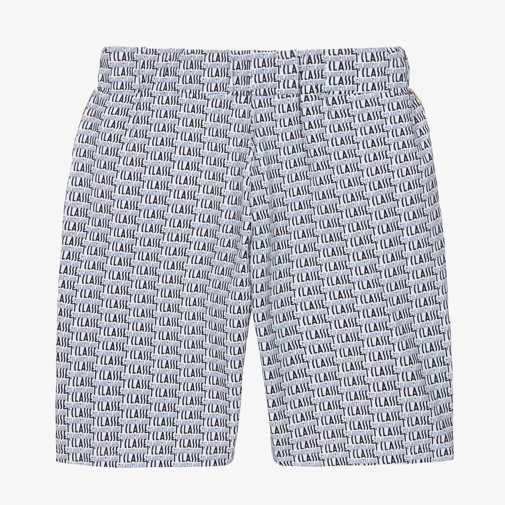 Alviero Martini-Teen Boys White 1a Classe Logo Shorts | Childrensalon Outlet