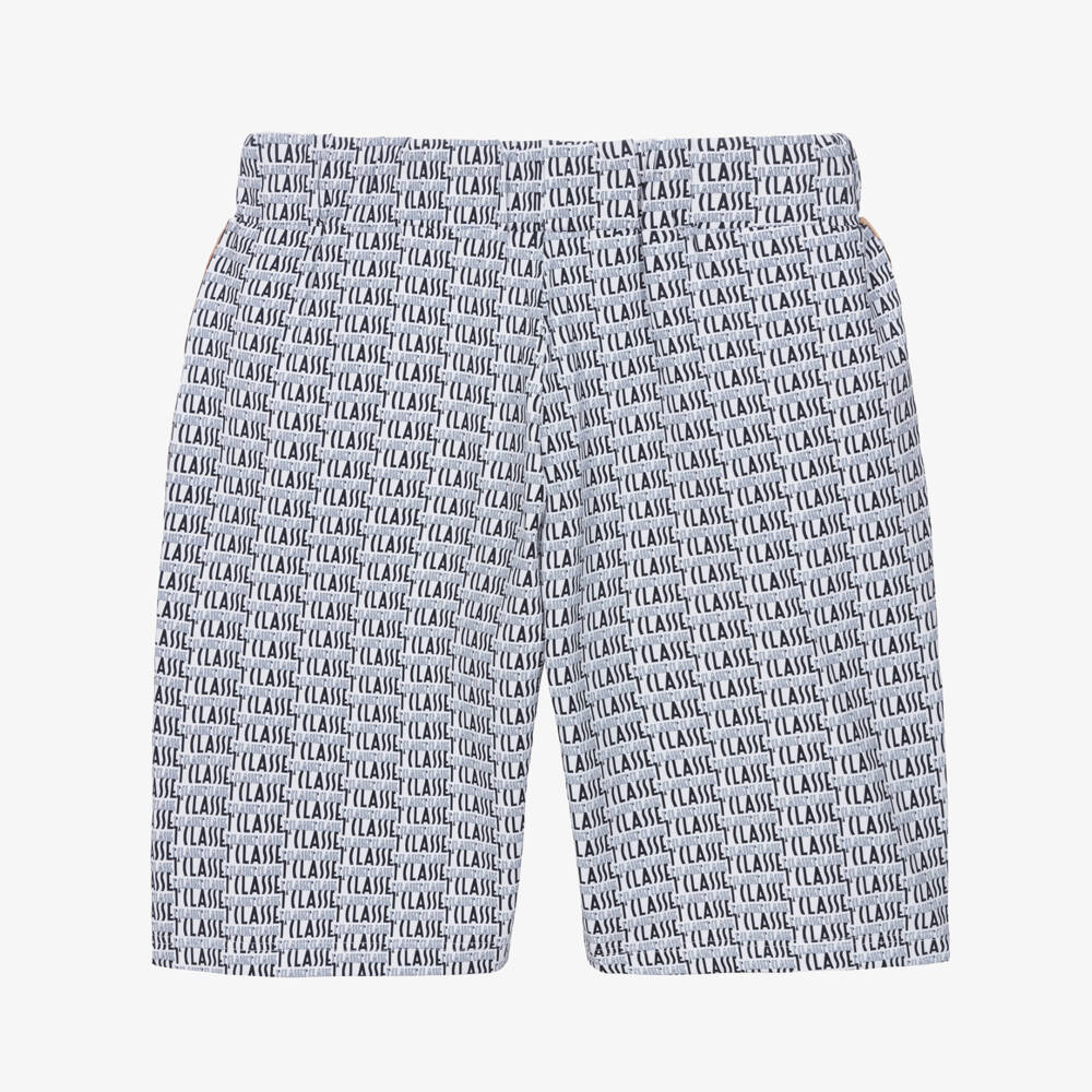Alviero Martini-Teen Boys White 1a Classe Logo Shorts | Childrensalon Outlet
