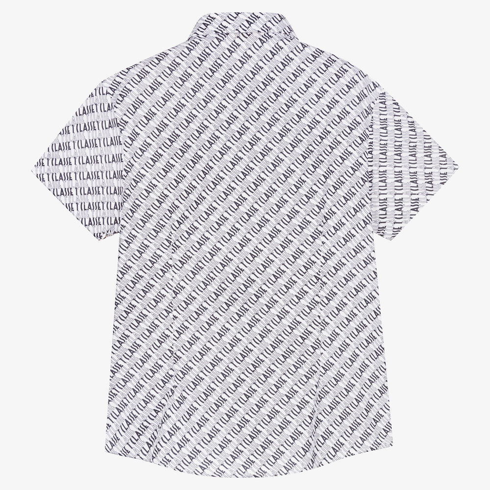 Alviero Martini-Белая хлопковая рубашка для мальчиков-подростков | Childrensalon Outlet