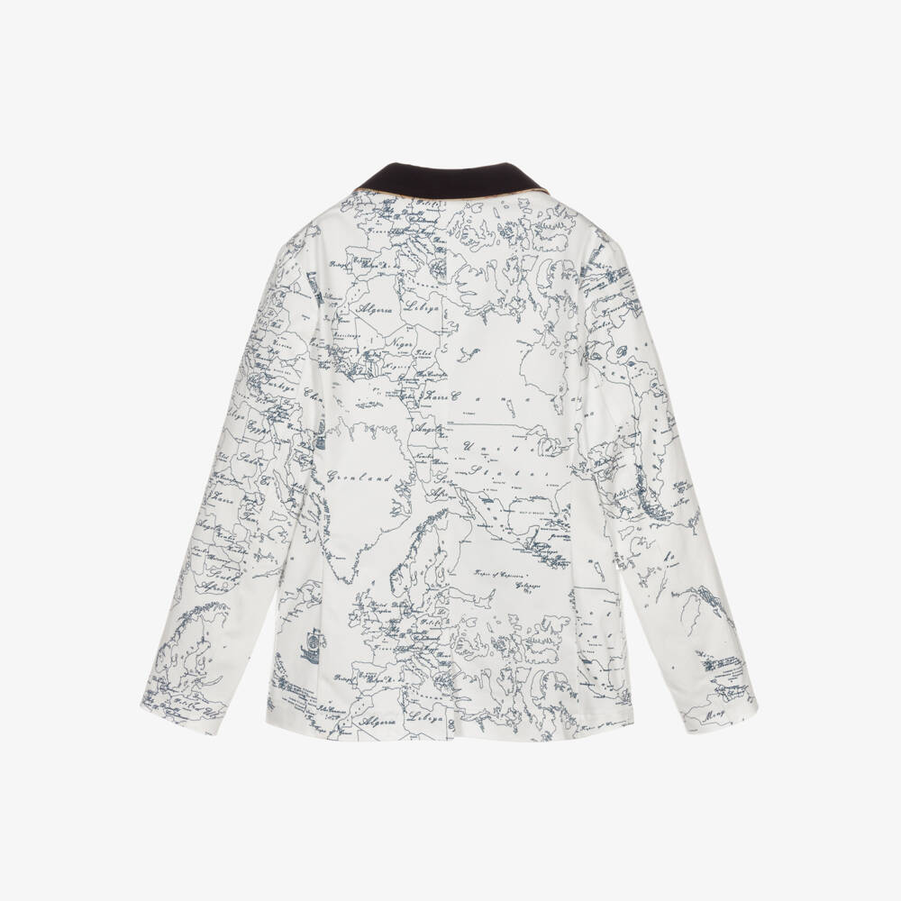 Alviero Martini-Teen Boys White Geo Map Blazer | Childrensalon Outlet