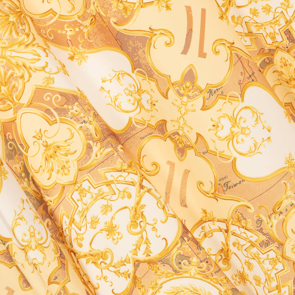 Alviero Martini-Teen Girls Gold A-Line Logo Dress | Childrensalon Outlet