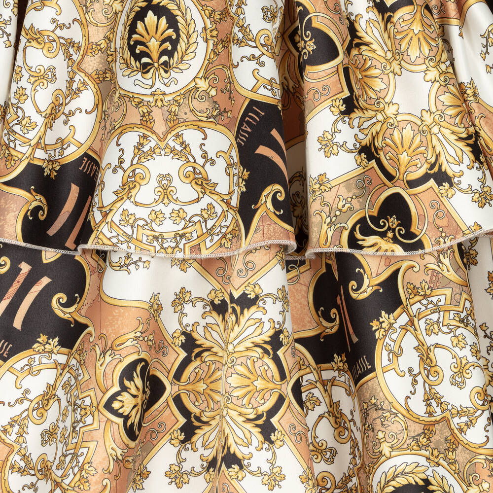 الفيرو مارتيني-فستان تينز بناتي تول مزين بترتر لون ذهبي | Childrensalon Outlet